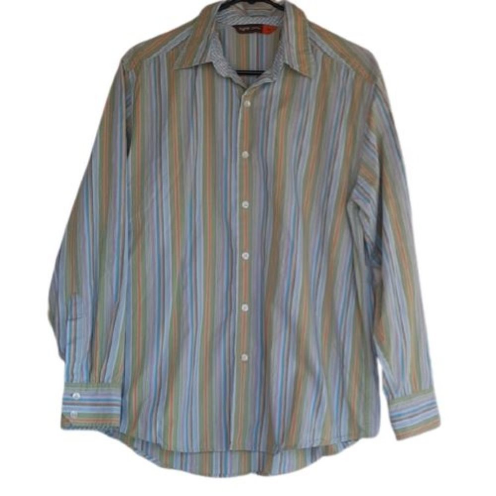 NYNE 90's Men's Casual Button Down Striped Shirt M VTG